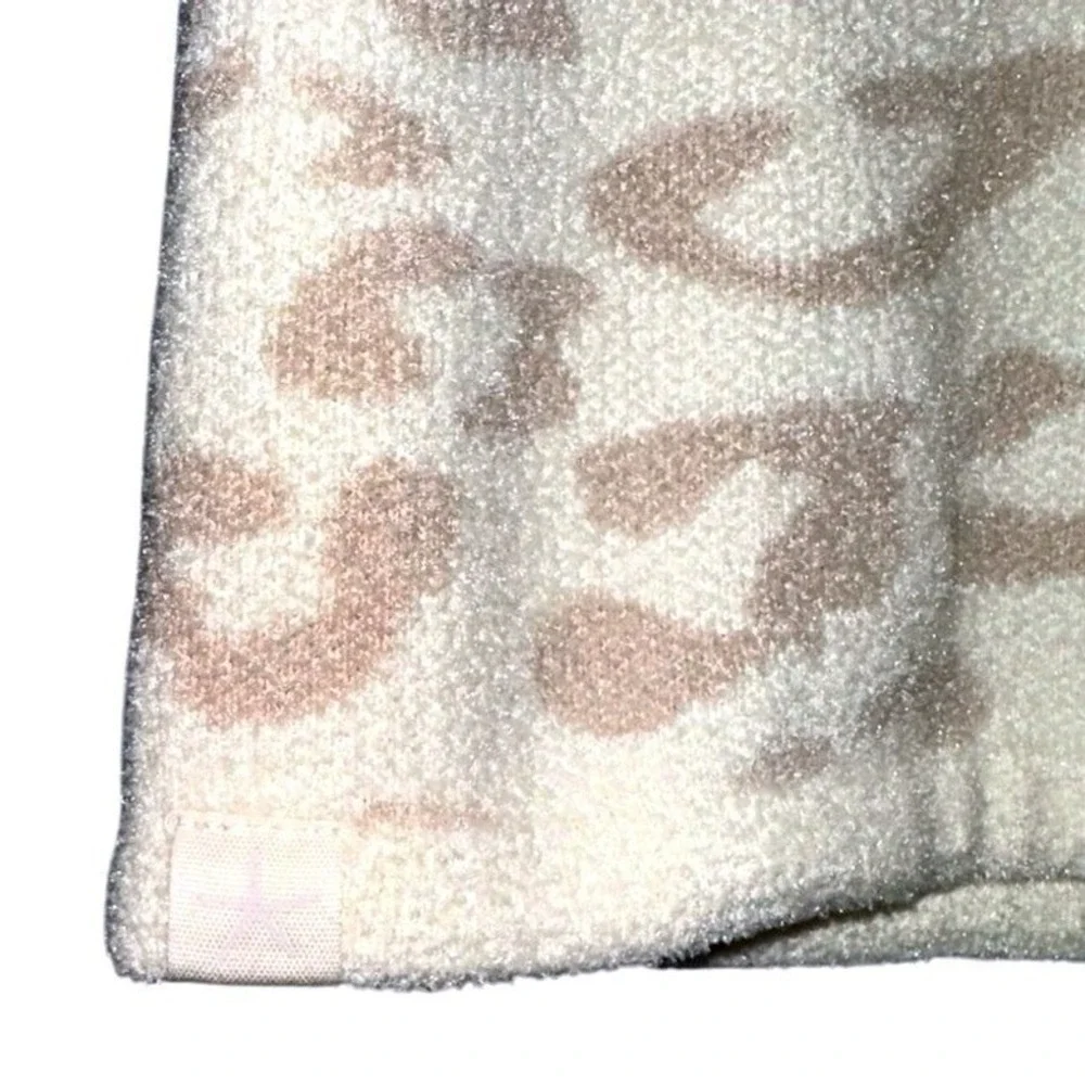 Barefoot Dreams Girls 6-7 CozyChic Leopard‎ Print Long Sleeve Sweater NWT